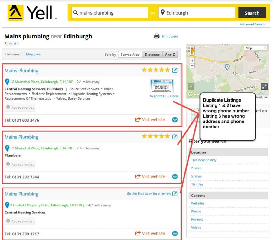 Get rid of duplicate listings