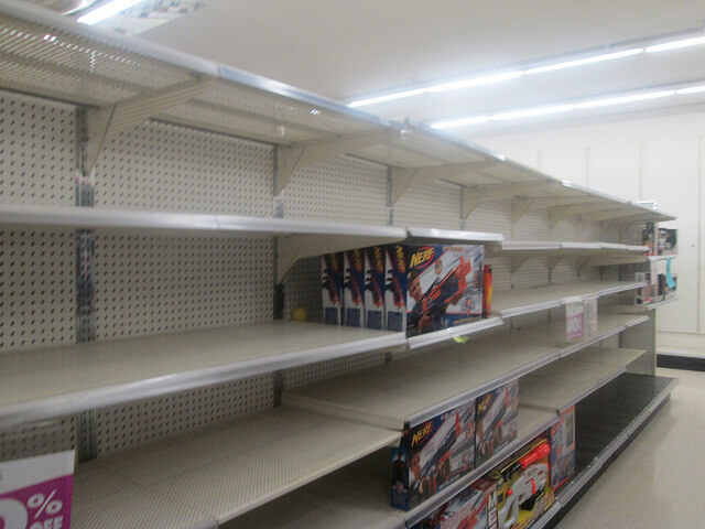 running out of stock