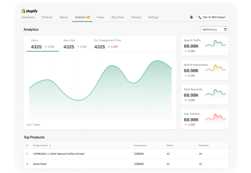 SEO Performance Analysis (Charts & Document)